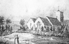 Old St Helens Church from north-east c1830 (G. Rowe)